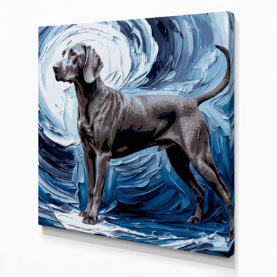 Dogs Weimaraner Gray Canvas Wall Art