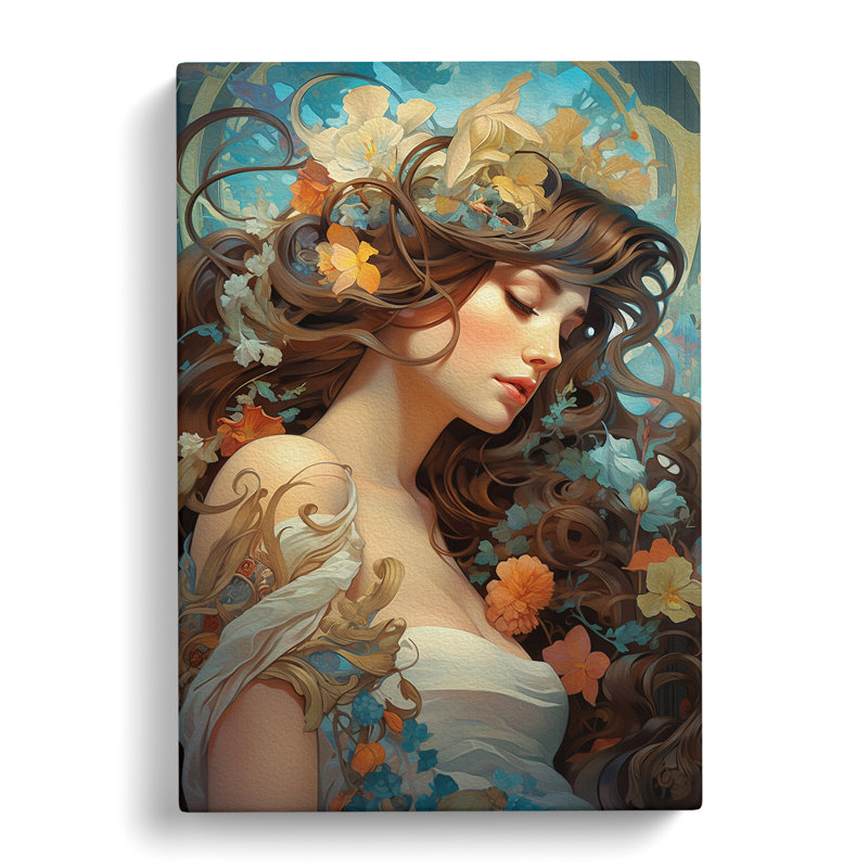 Nouveau Woman Impressionism - Print, 76cm H x 50cm W x 3cm D