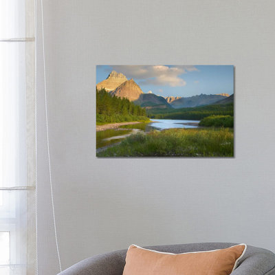 Mount Wilbur at Fishercap Lake 1 Piece Wrapped Canvas Wall Art