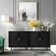 Buffet en bois avec tablettes réglables Aiumu