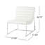 Fauteuil contemporain en cuir blanc avec siège ergonomique et rembourrage doux et élégant