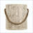 Rustic MGO Side Table with Simulated Braided Cord Handle
