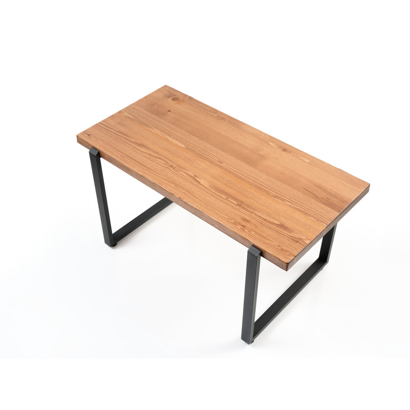 Table basse en bois massif Live Edge pour salon, 39 po, noyer rustique 39 po