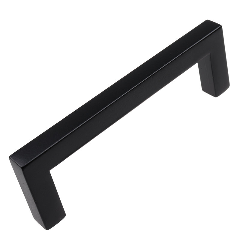 GlideRite Hardware Solid Square Cabinet Bar Pull, Matte Black