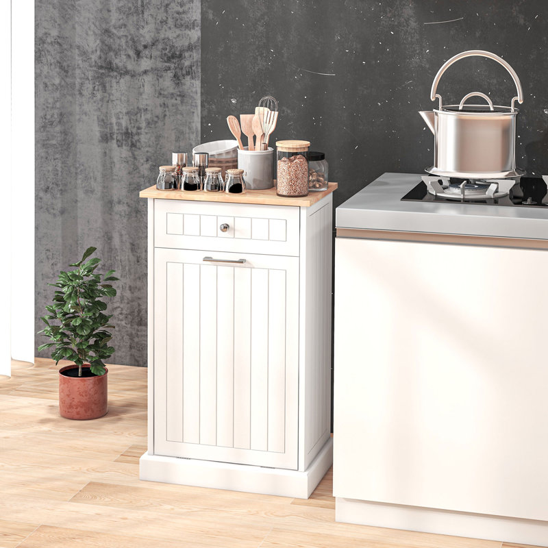 Poubelle de cuisine inclinable (blanc)
