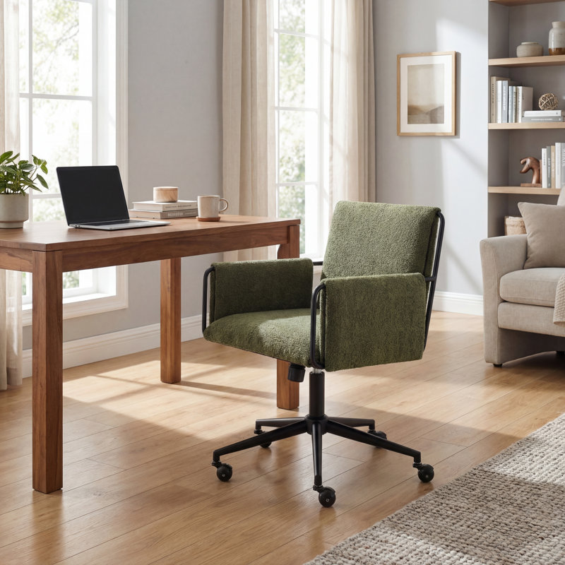 Chaise de bureau extra large rembourrée, Vert
