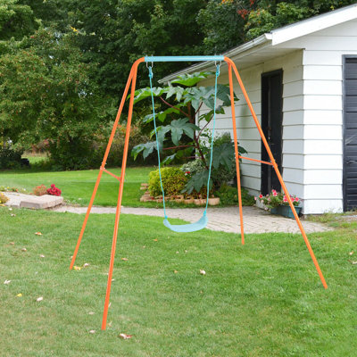 Gymax Metal Swing Seat with Chains