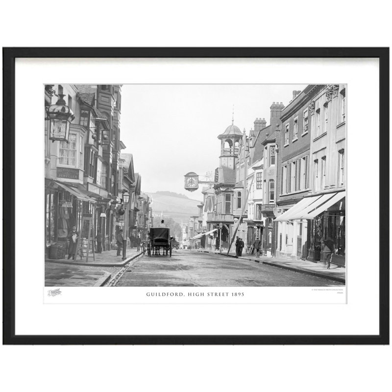 Guildford, High Street 1895 by Francis Frith - Single Picture Frame Print, 28cm H x 36cm W x 2.3cm D