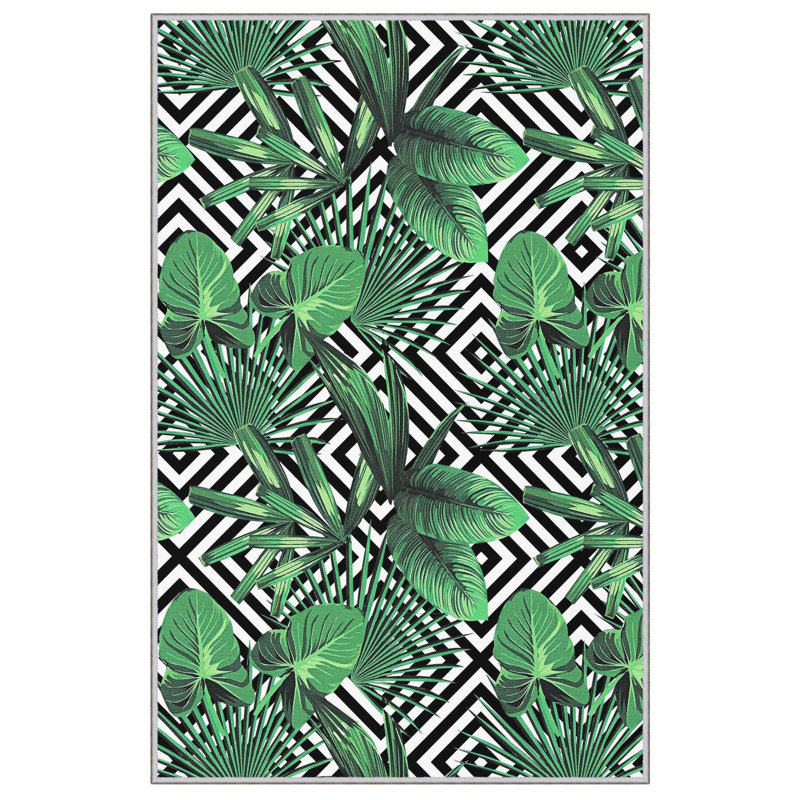 Luxurious Woven Area Rug, 100% Polyester, 23.6 x 39.4 inches | 650 g/m², 0.3 in Pile Height | Antibacterial, Non-Slip PVC Dot Underside, Machine Washable | 3D Digital Printing, Perfect for Living Room & Bedroom Decor