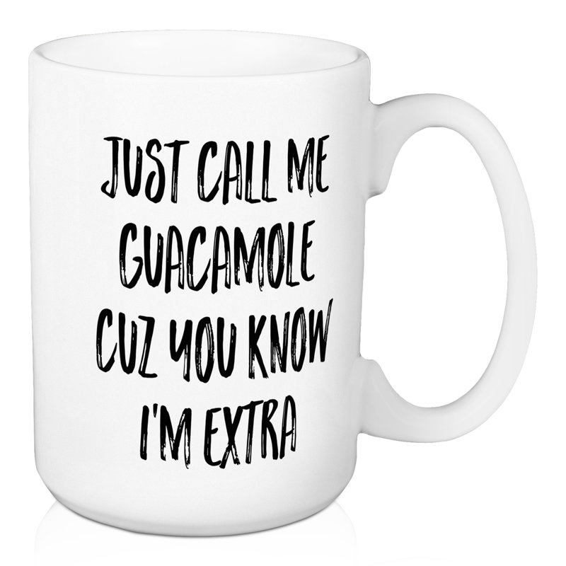 Grande tasse à café appelez-moi guacamole Christofferso