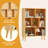 43.3" H x 31.5" W Wood Cube Bookcase Vertical Book Rack Library Shelves-273724036