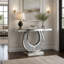 45.27 " W Glass Top Console Table