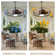 23.6" Modern Reversible Outdoor Ceiling Fan With Led Lights And Remote, 6 Speeds Ceiling Fan