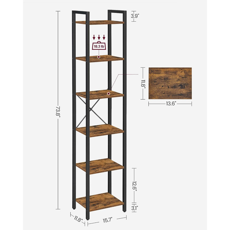 Étagère en bois manufacturé l 11,8 po Buckmaster