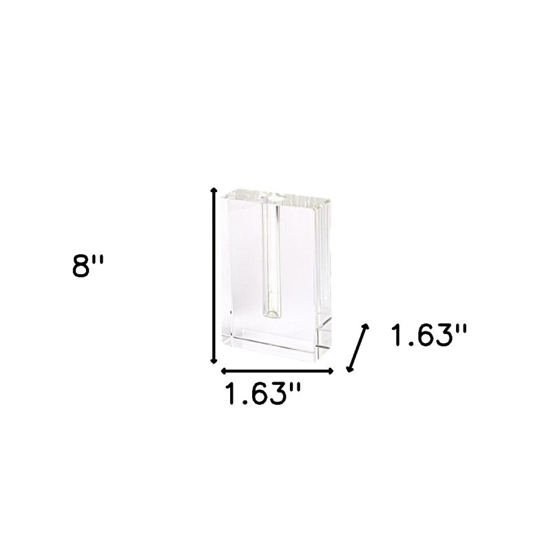 Vase de table Clare, H 8 po x l 1,63 po x P 1,63 po