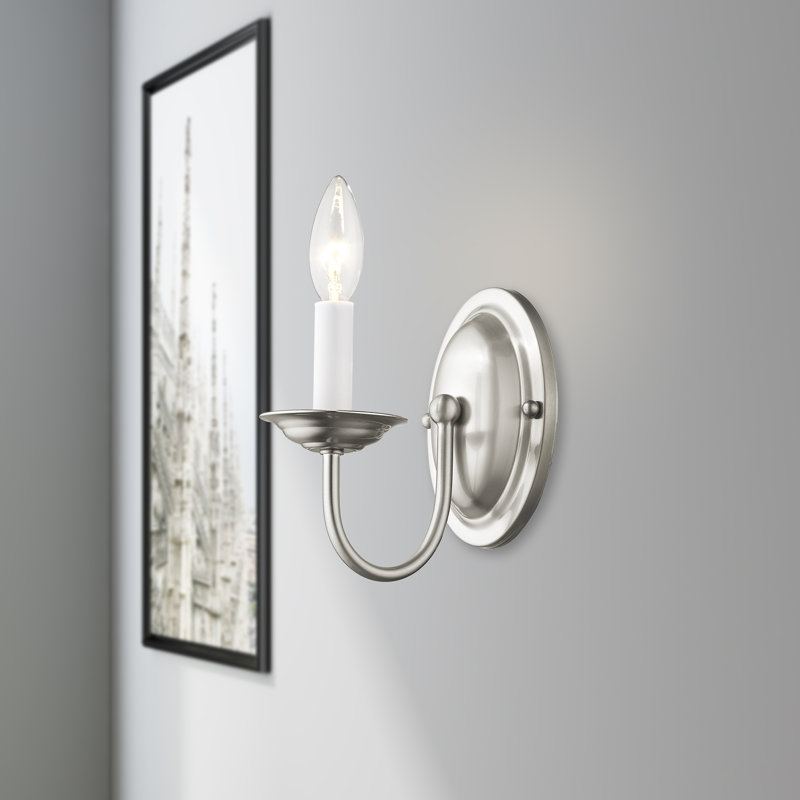 Maynes Candle Wall Light, Brushed Nickel