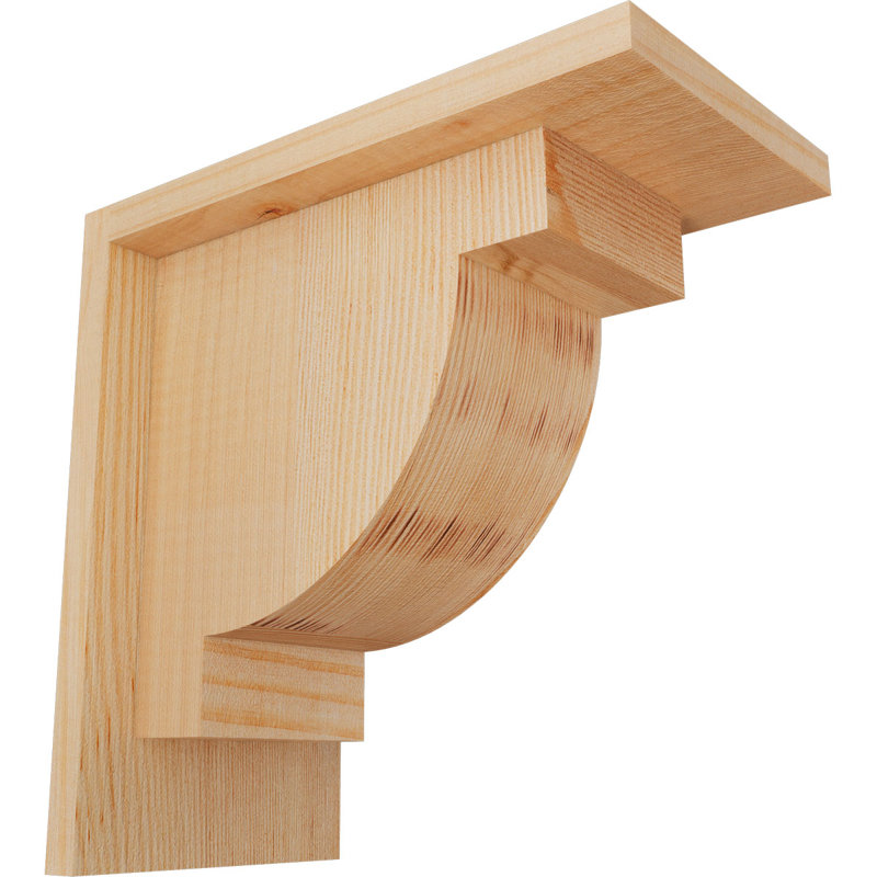 Corbeau alpin avec contre-plaque, H 10 po x l 5,5 po x P 10 po, Sapin de Douglas, Lisse
