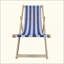 Chaise longue pliante à rayures Populus