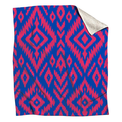 Couvertures rose, bleu et ikat