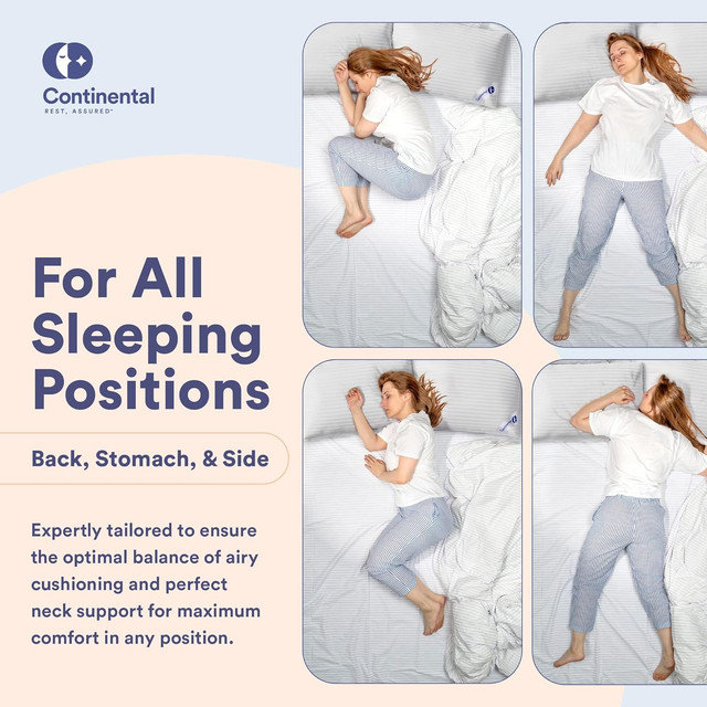 Queen Size White Goose Down Bed Pillows with Cotton Cover
