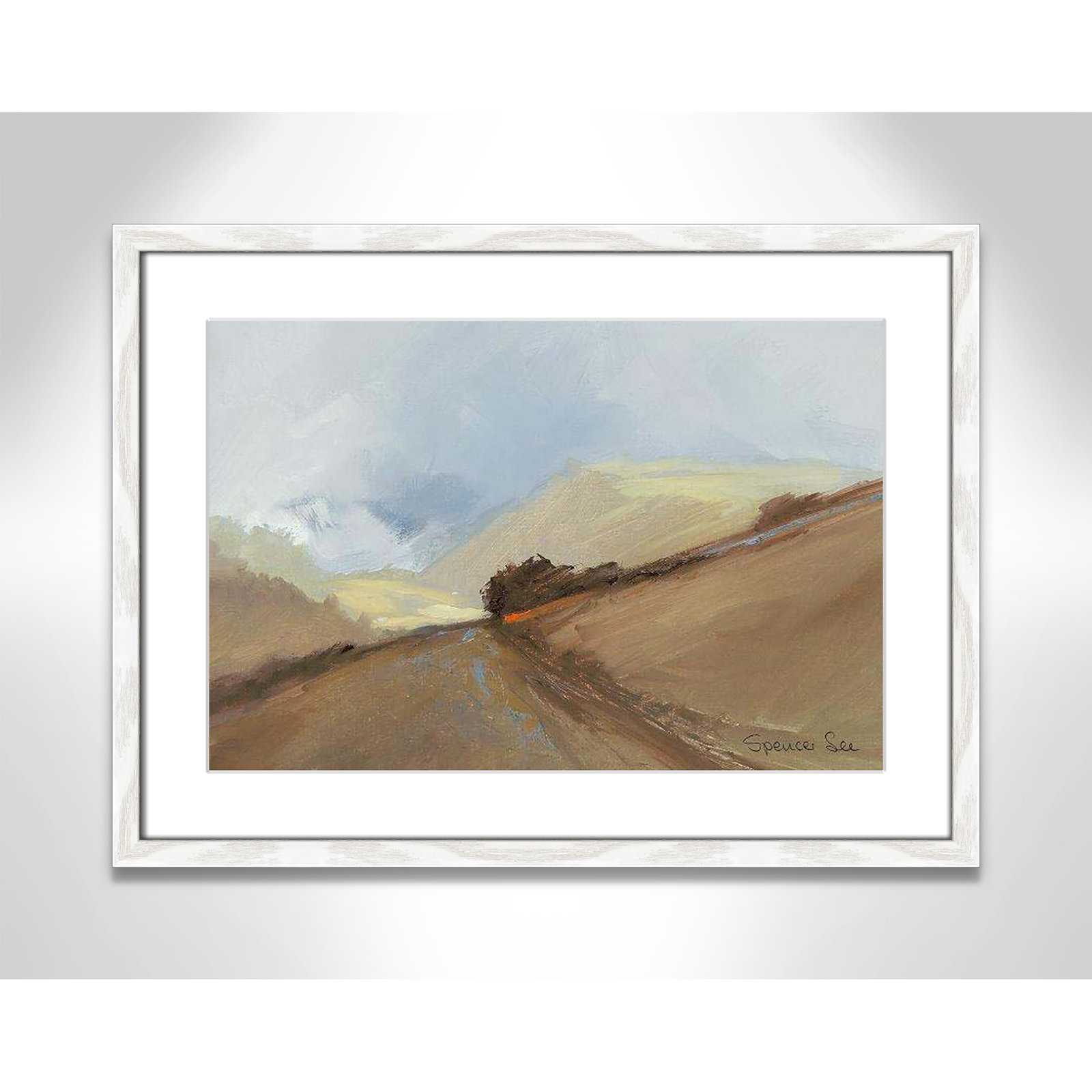 Heaven And Earth II by Spencer Lee, 17" H x 23" W x 0.75" D, White Framed