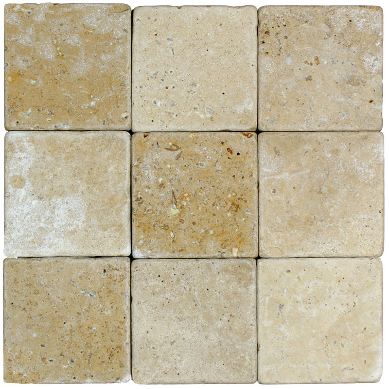 12" x 12" Travertine Stone Look Wall & Floor Tile