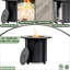 Table de foyer au propane moderne de 30 pouces avec corps en acier et plateau en céramique (support de réservoir non inclus)