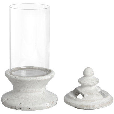 Anhat 33 cm H Stone Corner and Fireplace Tabletop Candle Accessories Holder with Candle Included