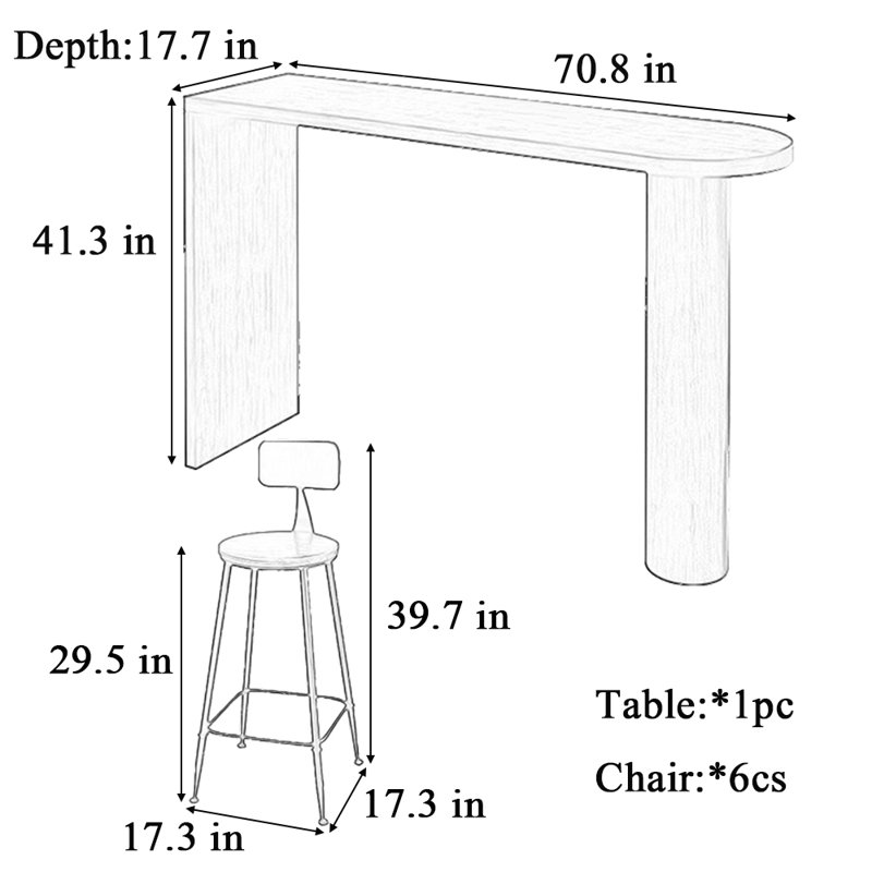 Ormskirk, 41.3"H x 70.8"L x 17.7"W, 7