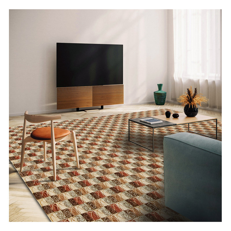 Textures Hand Knotted Wool Area Rug, Rectangle 6' x 9'