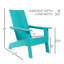 Chaise moderne Adirondack, conception ultra durable et résistante aux intempéries, capacité de 350 lb