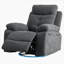 Fauteuil oscillant inclinable électrique avec haut-parleur Bluetooth Pivot de 270 degrés avec bras lumineux à DEL avec poches de rangement USB + port de charge de type C Repose-pieds escamotable à dossier réglable DG