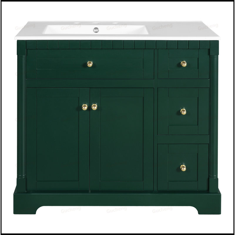 36"Soft Closing Doors Vanity With Adjustable Shelf