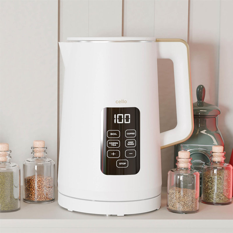 Cello Digital Kettle with Touch Panel, White