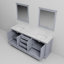 Meuble-lavabo double blanc l 80 po x P 22 po et miroirs 30 po Dukes-112872590-66637727