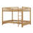 Queen Over Queen Wood Bunk Bed With Ladder, Solid Wood Platform Bed Frame For Kids Teens-228561165