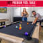 Table de billard pliable GoSports 6 pi - Table de billard portable avec accessoires - Chêne avec feutre noir-122254998-122254997