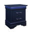 Table de chevet bleue spacieuse avec DEL - look transitionnel 2 Spacieuse, solide et
