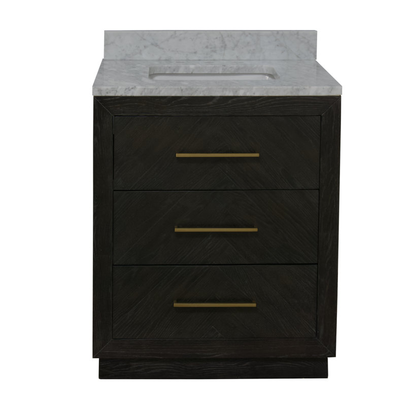 Rumalda 30'' Single Bathroom Vanity, Dark Oak