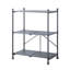 3 Tier Folding Console Table, Sandy Black And Dark Bronze Hand-Brushed Finish
