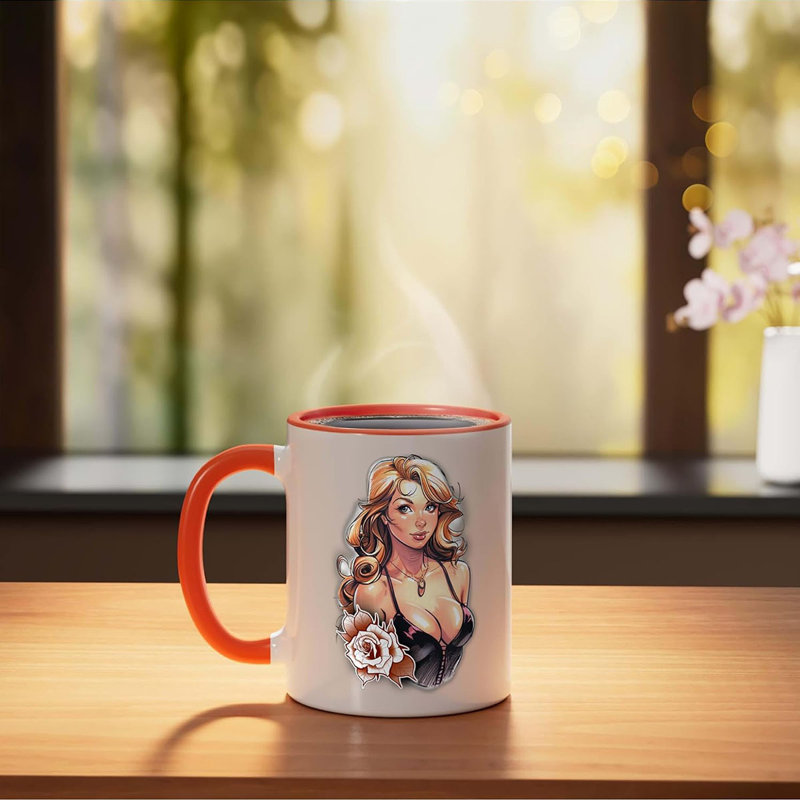 Ceramic Coffee Mug, Orange