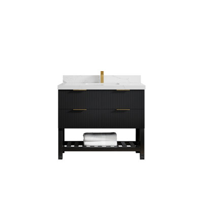 42 po X P 22 po De meuble-lavabo simple D Quartz blanc Empira