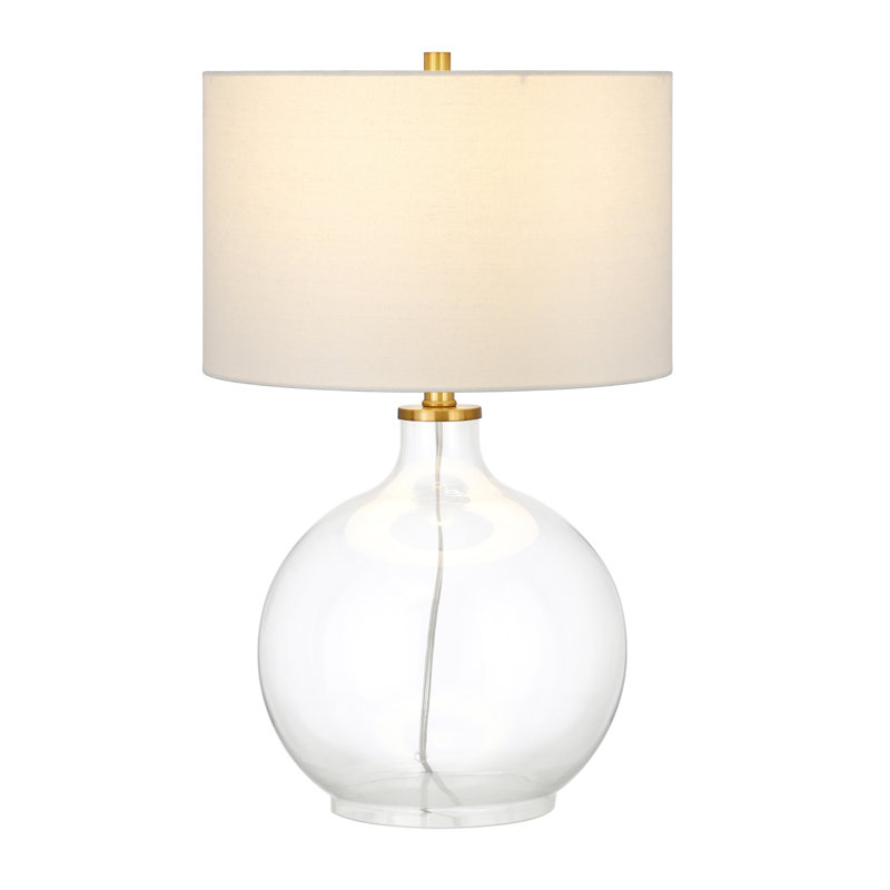 Lampe de table standard 24,75 "Charvette, Transparent / Doré