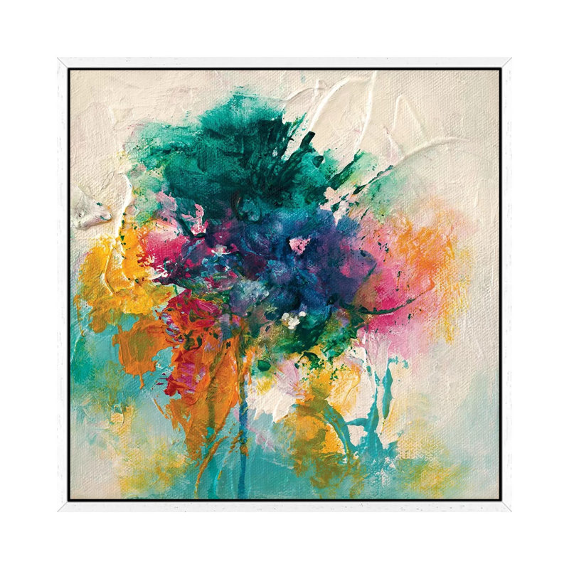 Afternoon Tea No.1 by Jude Remedios - Painting on Canvas, 66.04cm H x 66.04cm W x 3.81cm D, White Framed