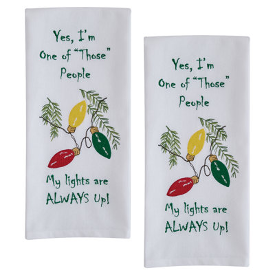  Holiday Lights Decorative Dishtowel Set Of 2