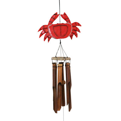 Carillon vent en bambou crabe