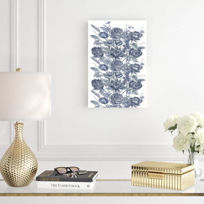 «Ice Blue Botanical II» par Melissa Wang - reproduction d'art sur toile tendue