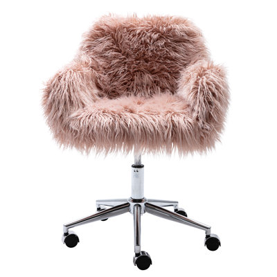 Hengming Modern Faux Fur Office Chair by Mercer41