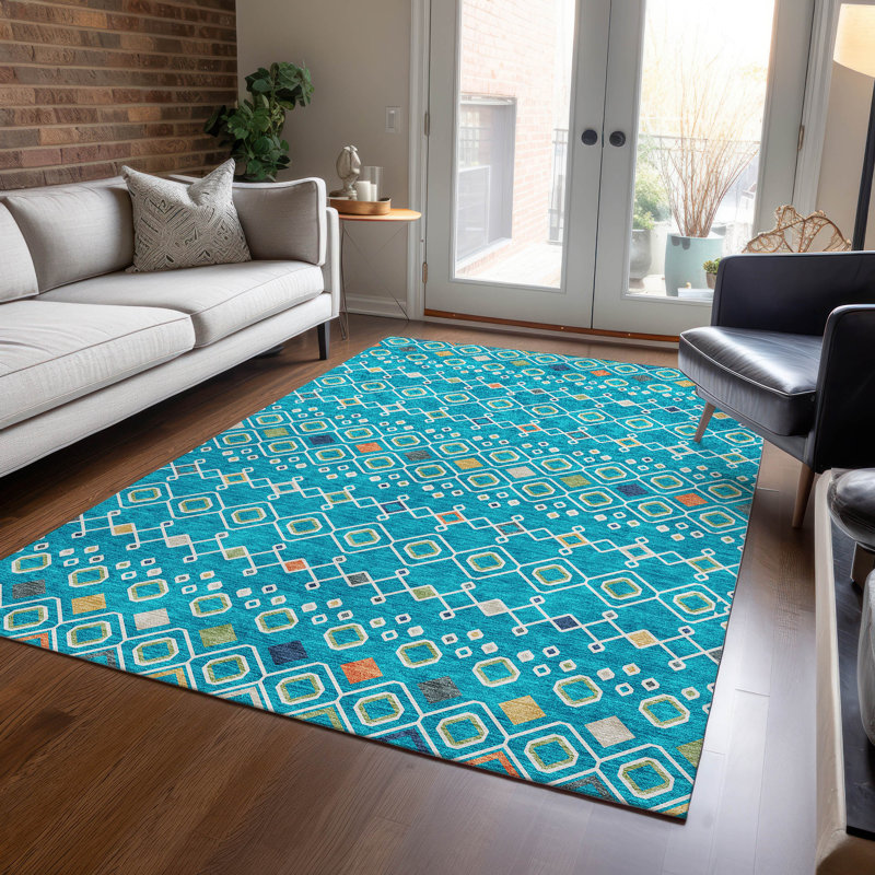 Tapis rectangulaire Aleighna avec envers antidérapant, Rectangle 9 pi x 12 pi