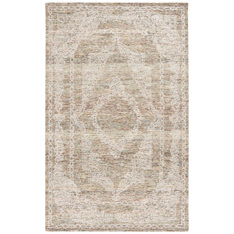 Tapis oriental en laine touffeté à la main Persefoni, Rectangle 6 pi x 9 pi